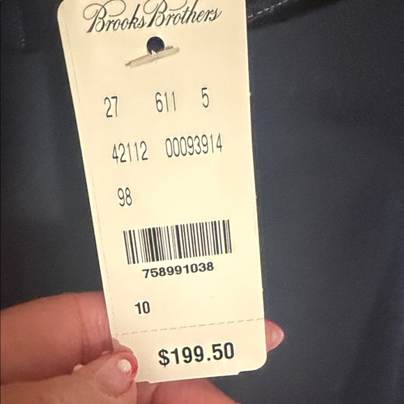 Brooks Brothers Womens Dress 10 Sheath Navy Career Sleeveless Office Knee Length - Picture 3 of 8